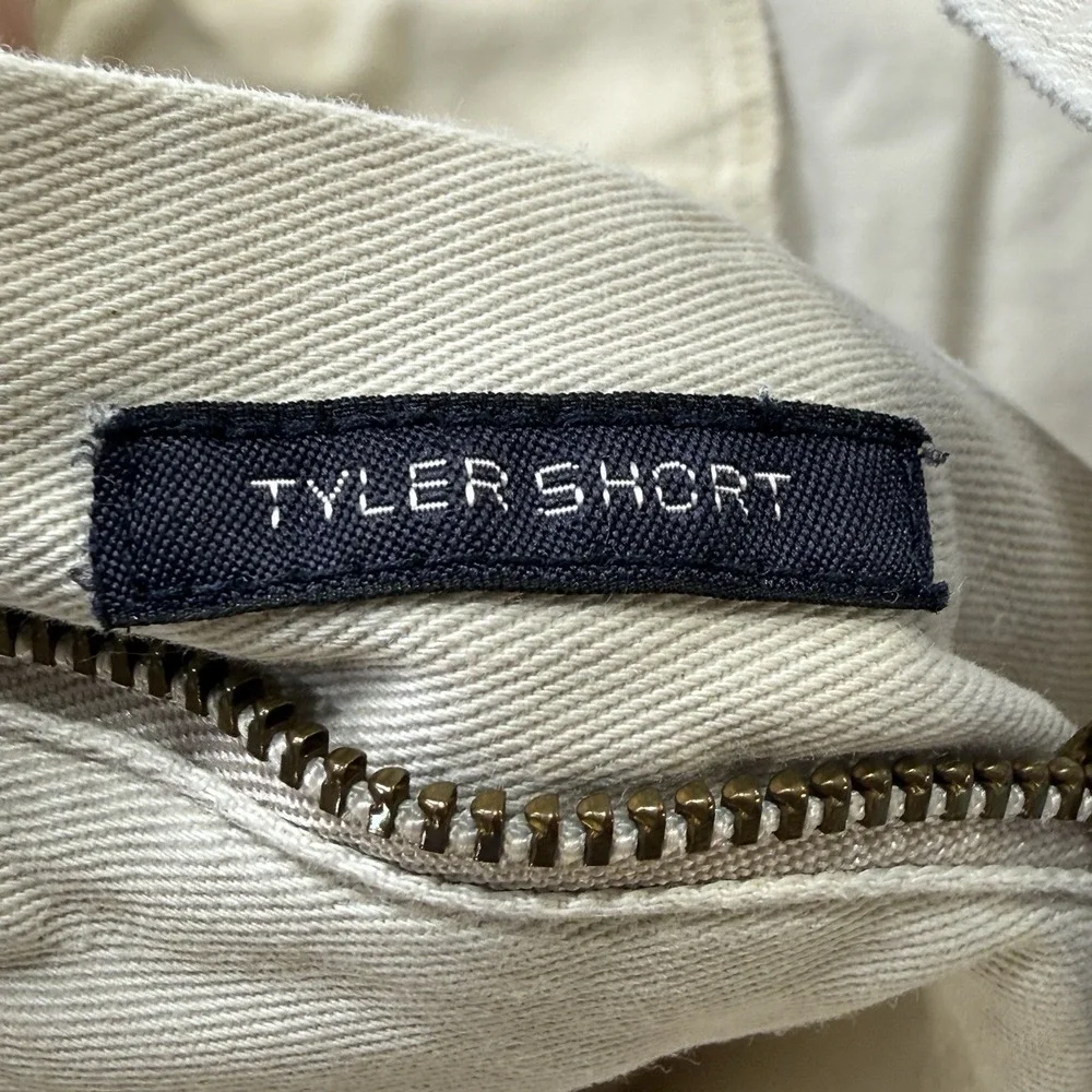 Vintage Polo Ralph Lauren Tyler Short Mens 34 Khaki Tan Pleated Classic Chino